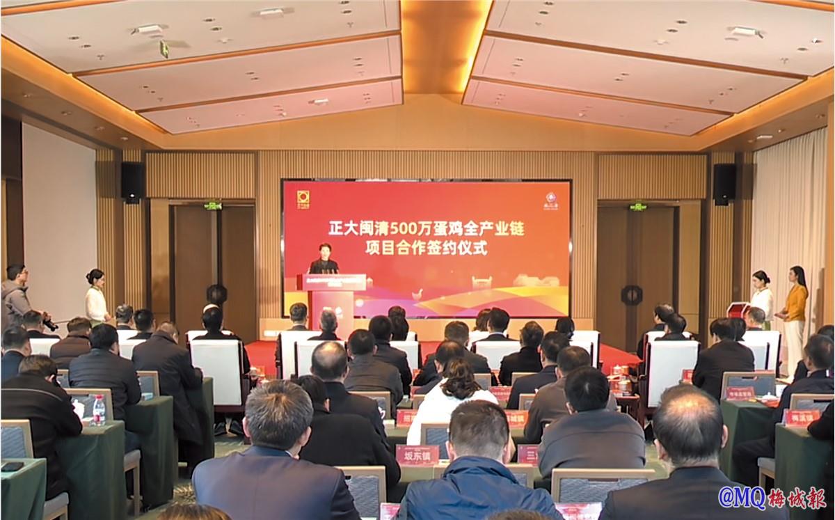 正大闽清500万蛋鸡全产业链项目合作签约仪式举行